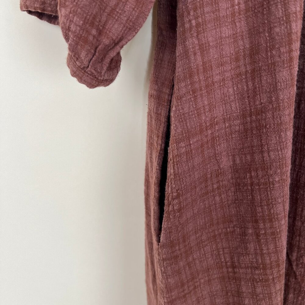 Anthropologie Layla Gauze Midi Maxi Dress Boho Coastal Oversized Peasant Tunic - Picture 9 of 14